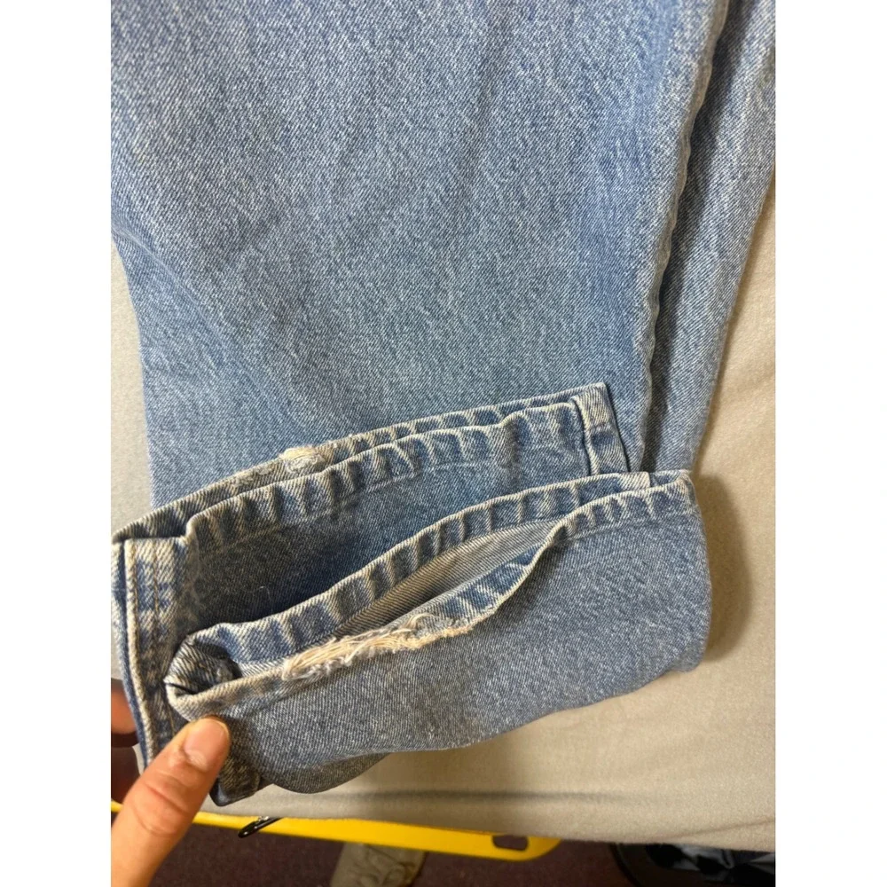 Carhartt Relaxed Fit Tapered Leg Mens Jeans 42x32 Blue Good Denim B17 DST